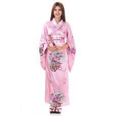 Japanese Geish Kimono Yukata Rose